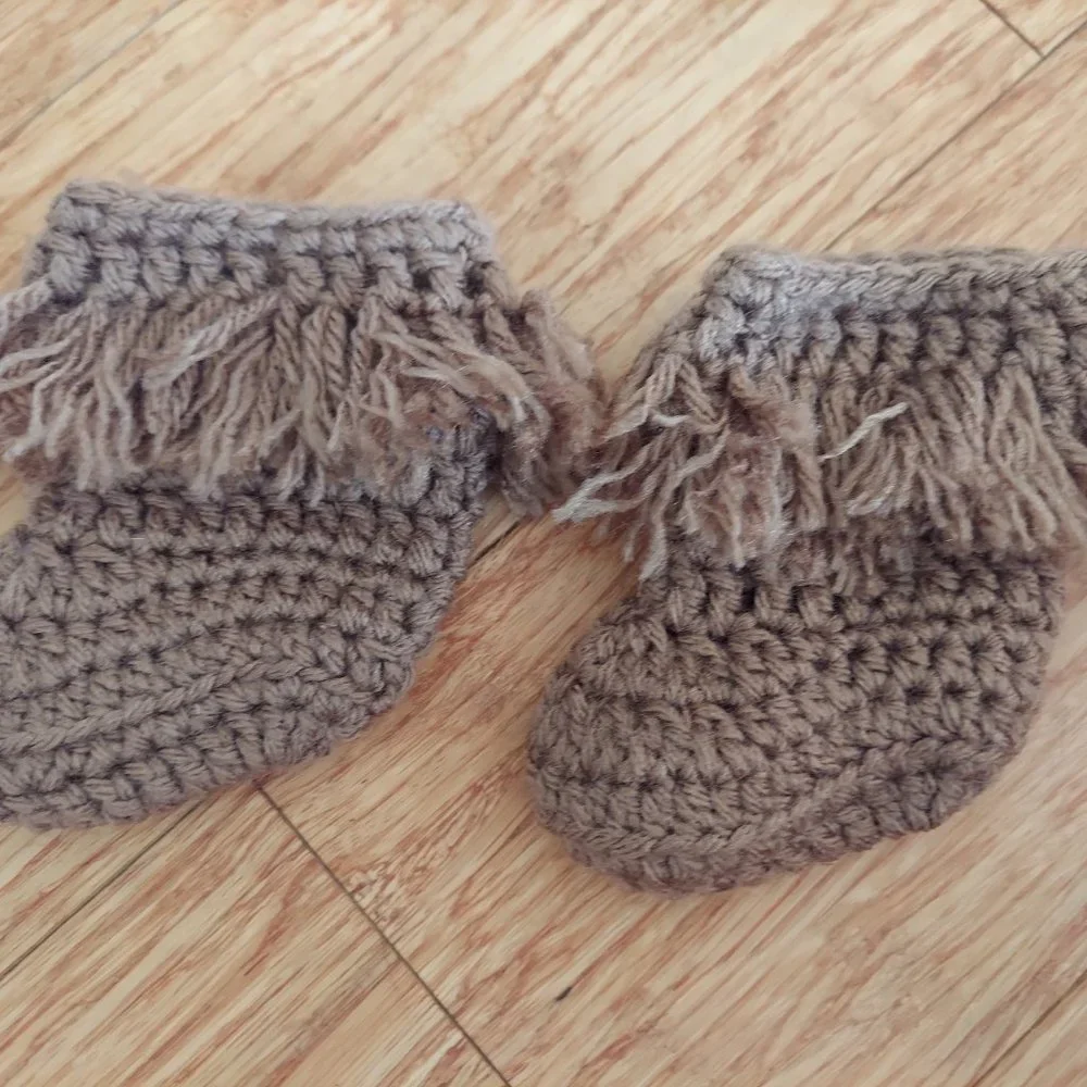 🎁 10/$25-Handmade baby moccasin booties